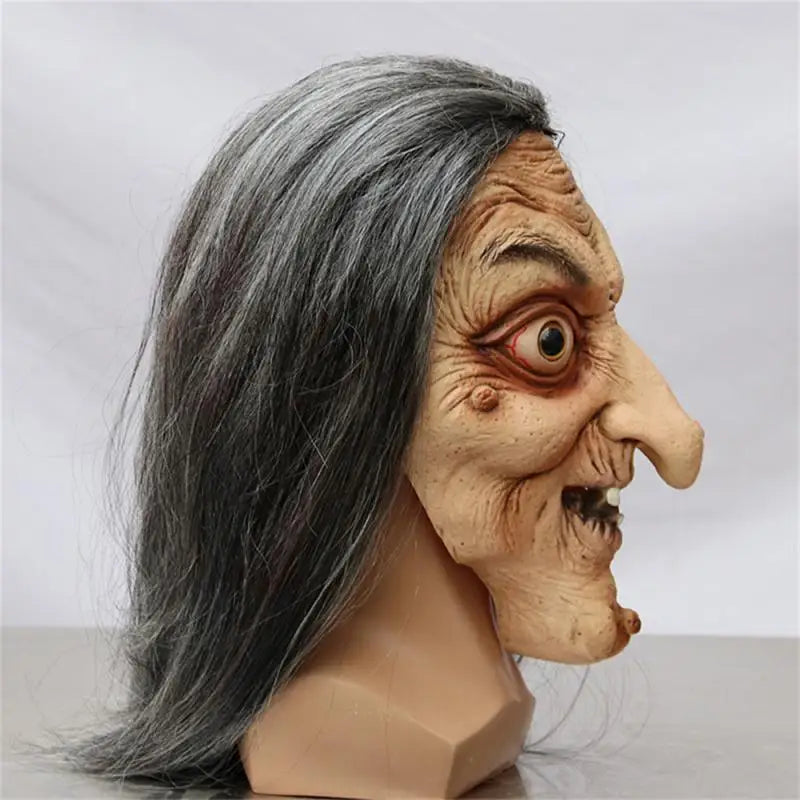 Máscara de silicone para halloween - Bruxa aberração.