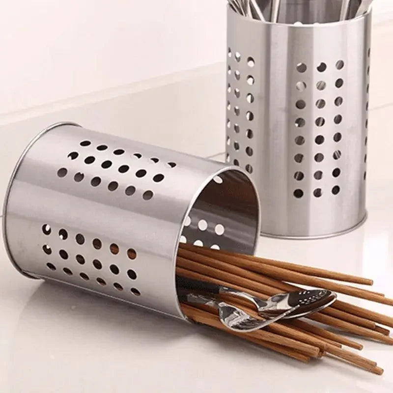 Kit de Utensílios de cozinha de aço inoxidável e fibra de bambu - Sol