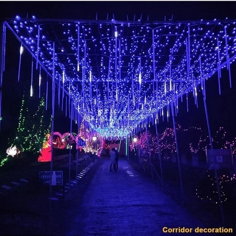 Luzes de natal para árvores - chuvisco dourado - 30cm e 50cm