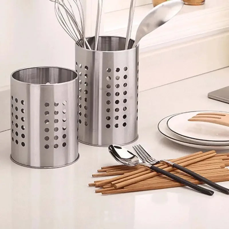 Kit de Utensílios de cozinha de aço inoxidável e fibra de bambu - Sol